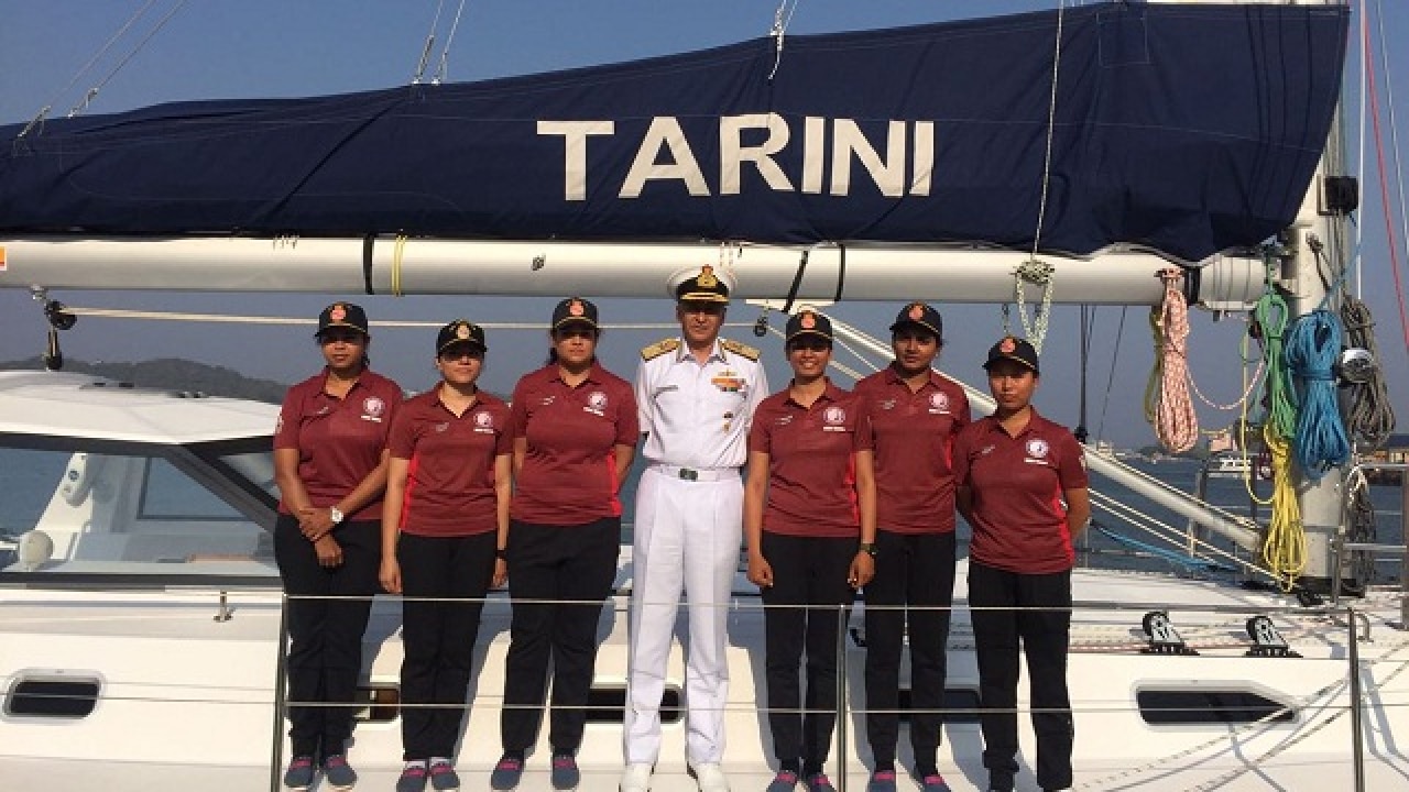 Indian Navy Inducts First All Women Global Circumnavigation Vessel Tarini