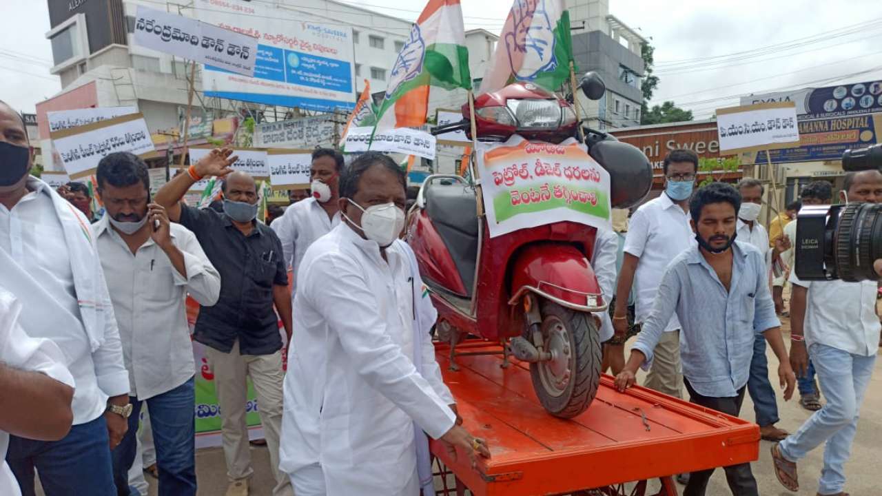 Congress Holds Nationwide Protest Against Fuel Price Hike Sonia Gandhi