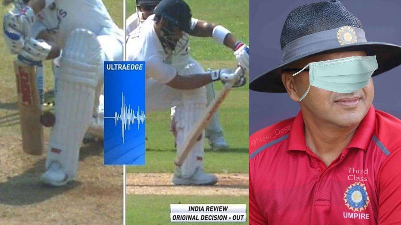 IND Vs NZ Memes Flood Twitter After Umpire Virender Sharma Adjudges