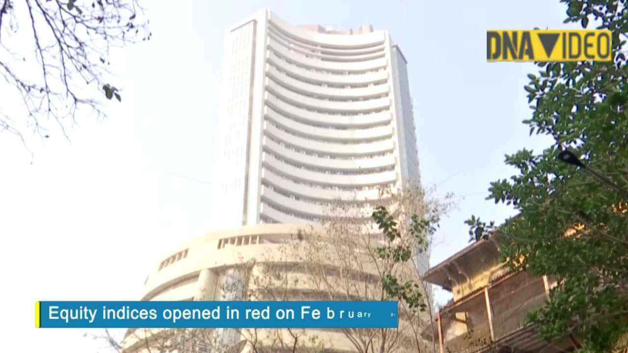 Equity Indices Open In Red Sensex Down By Points