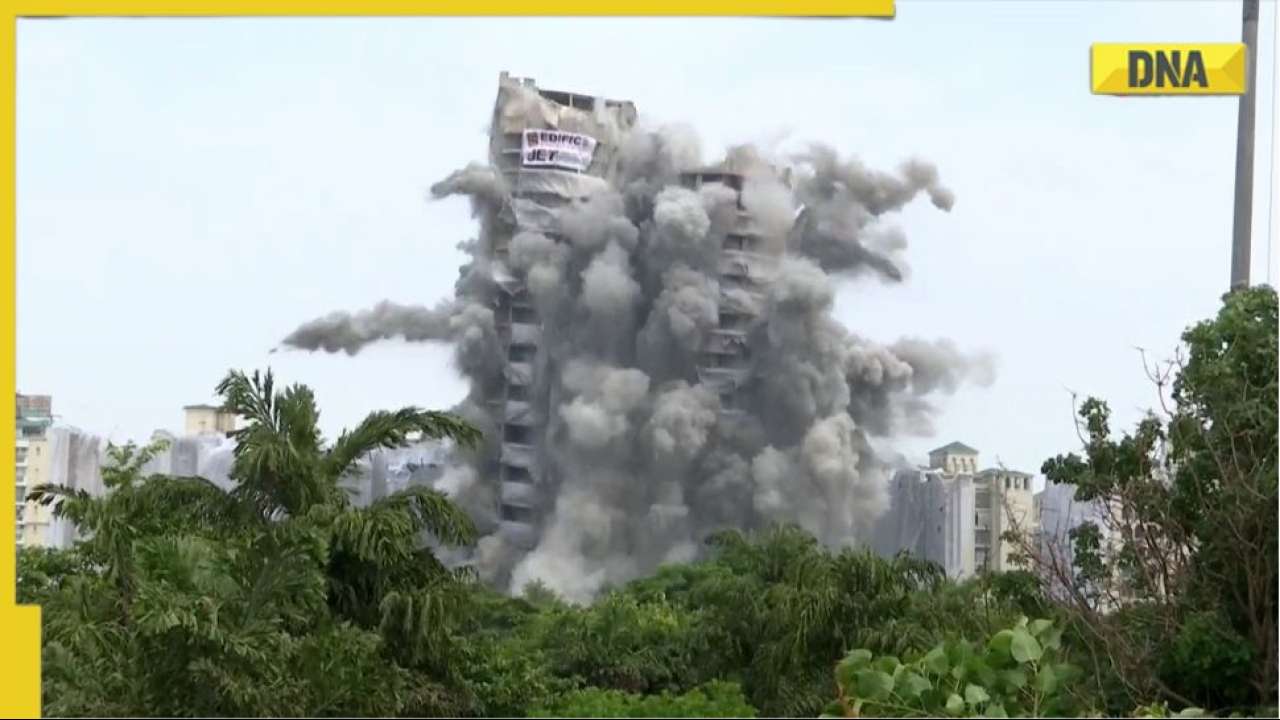 Noida Twin Towers Demolished High Rises Turn To Dust In Seconds After