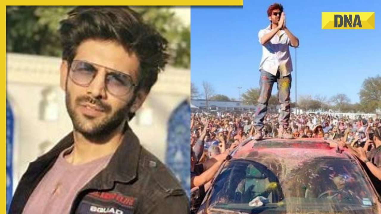 Kartik Aaryan Causes Crowd To Go Wild At Holi Event In USA Fans Call