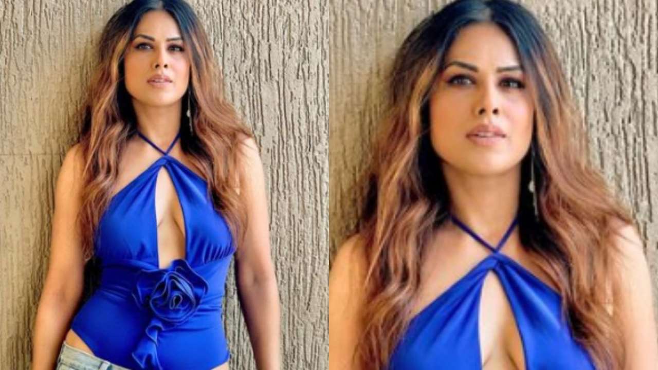 In Pics Nia Sharma Sizzles In Blue Body Suit Hot Photos Goes Viral