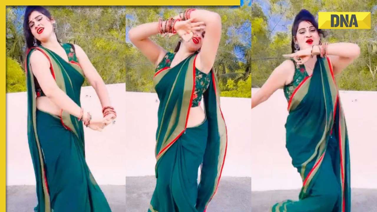 Viral Video Saree Clad Woman S Sizzling Dance To Alka Yagnik S Iconic