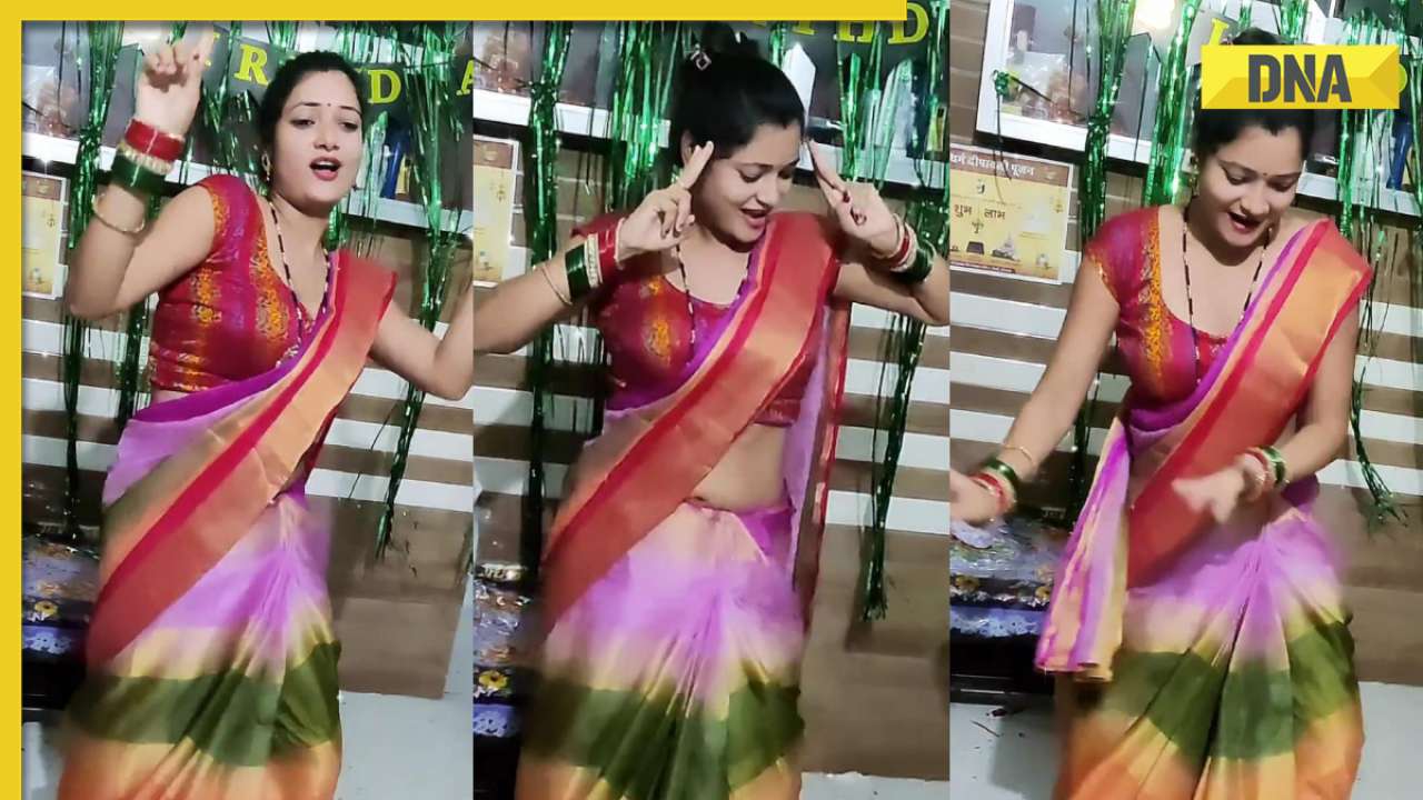 Viral Video Saree Clad Woman Breaks Internet With Sizzling Dance To