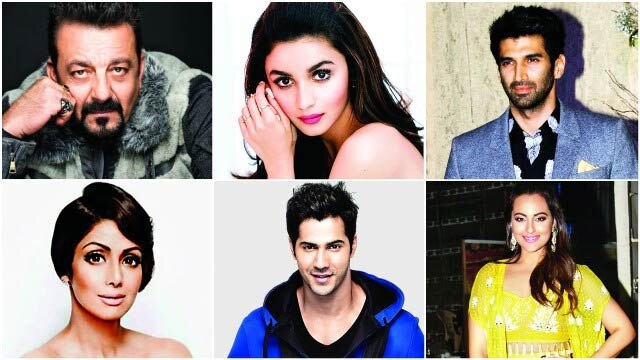 Sridevi Sanjay Dutt Alia Bhatt Varun Dhawan Sonakshi Sinha Aditya