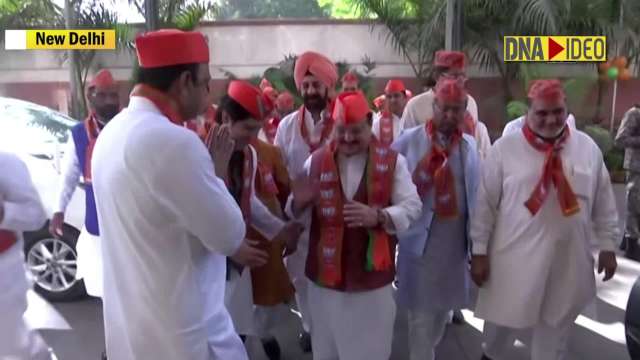 JP Nadda Hoists BJP Flag On 42nd Foundation Day