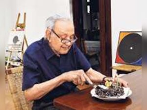 Saluting the master, SH Raza