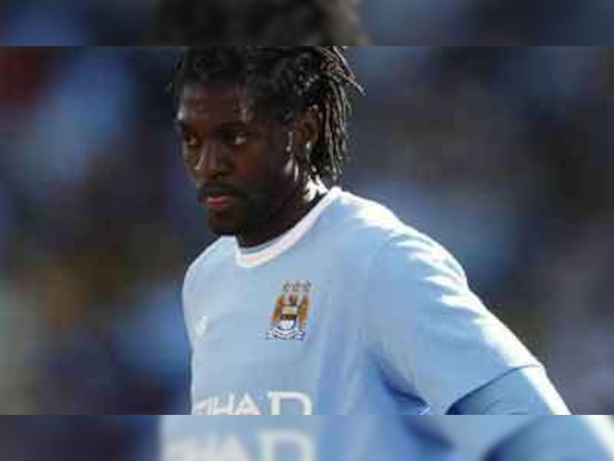 Emmanuel Adebayor happy being on a football pitch after brush with death