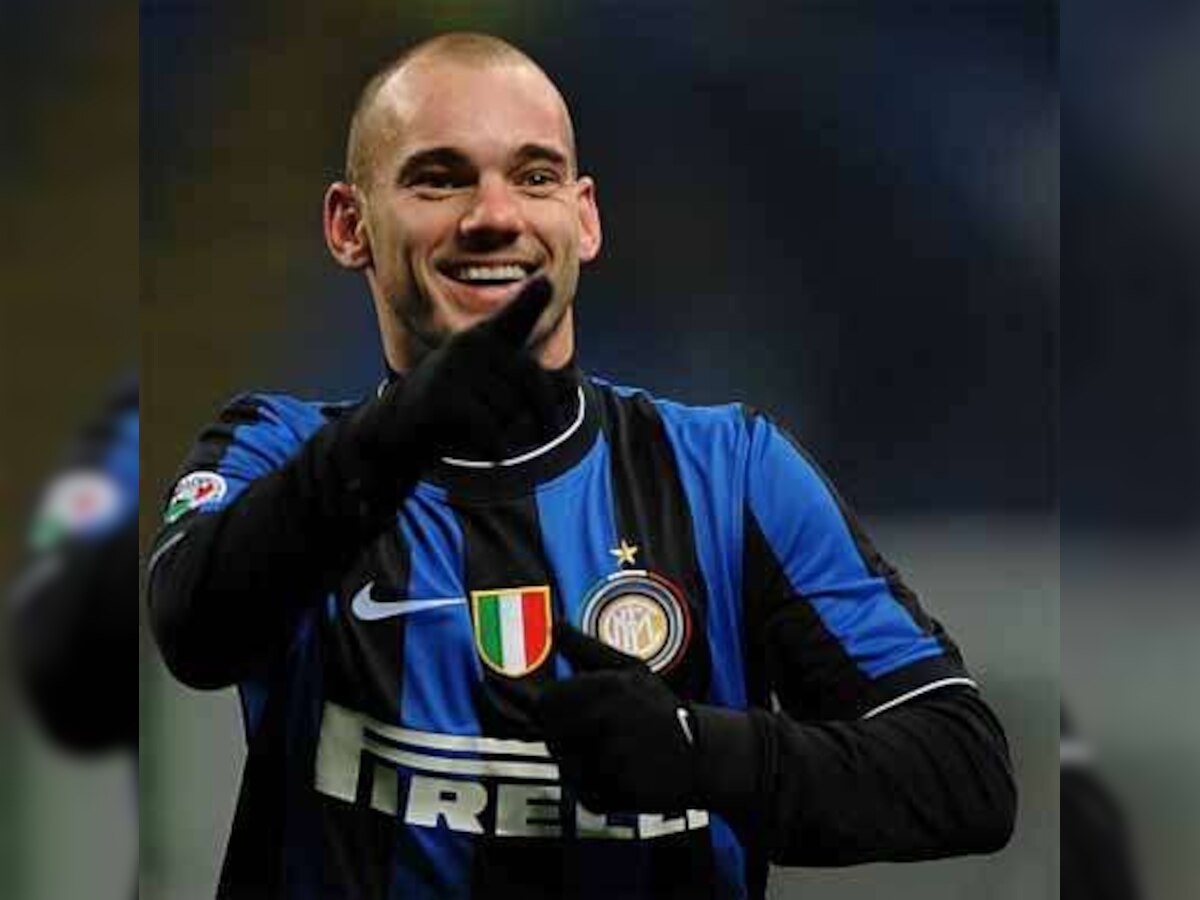 Inter Milan playmaker Wesley Sneijder is a doubt for Barcelona clash