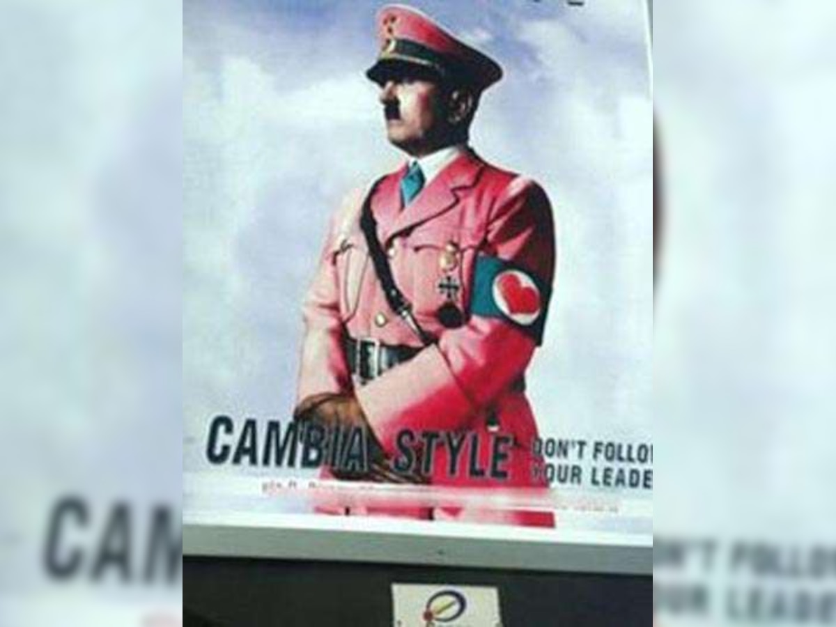 Posters of Hitler in pink uniform provokes furious debate in Italy