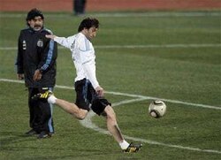 Diego Maradona bestrides Argentina v Germany rivalry