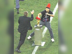 FIFA World Cup: Man tries to grab World Cup trophy