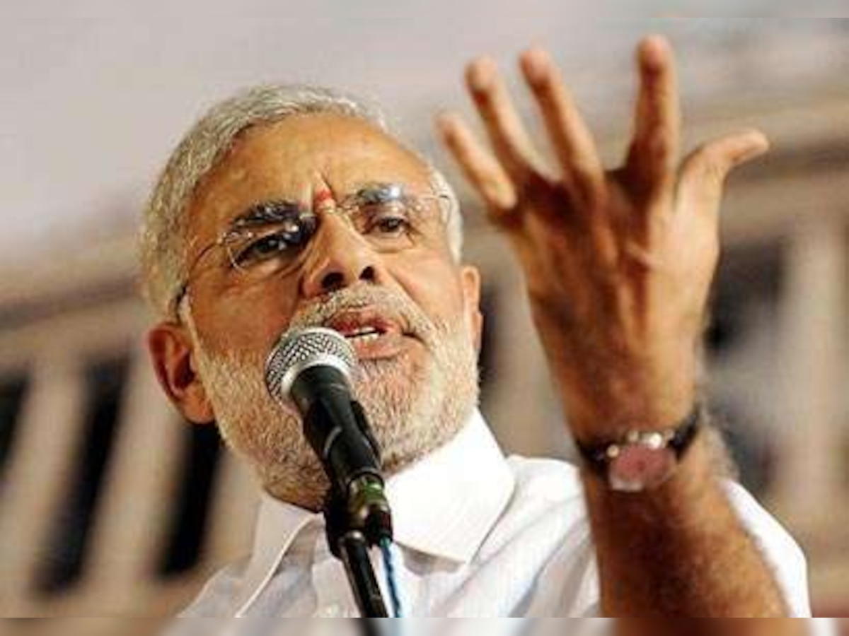 Narendra Modi harps on 5-point plan for Gujarat