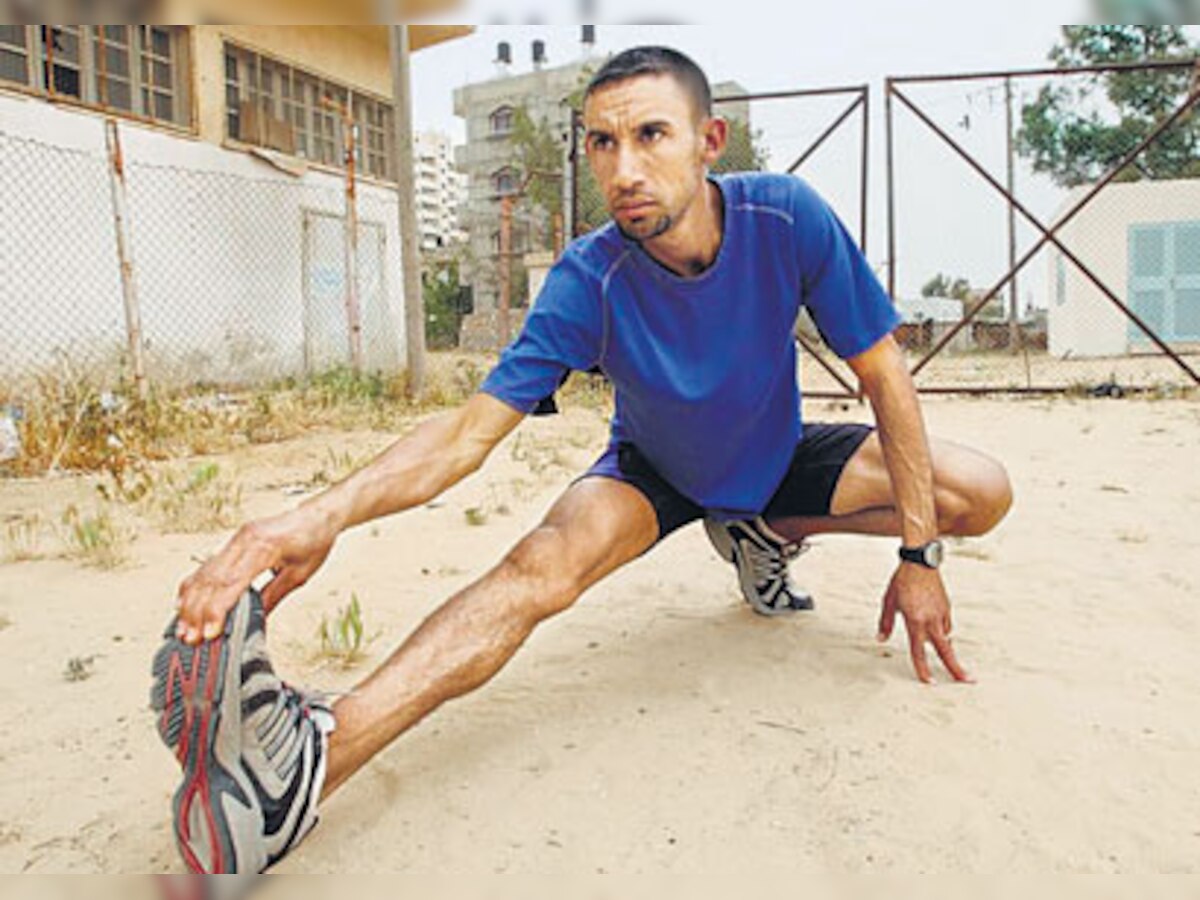 Palestine athlete Nader el Masri doesn’t even have a shoestring budget