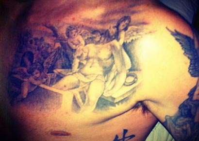 David Beckhams Latest Tattoo Jesus And Angels