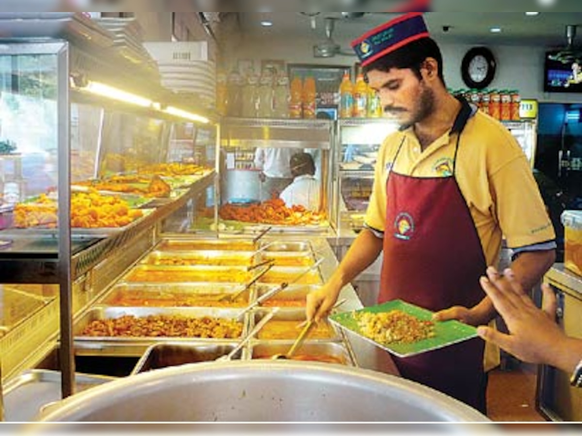 Eating 'dal roti' Malaysia