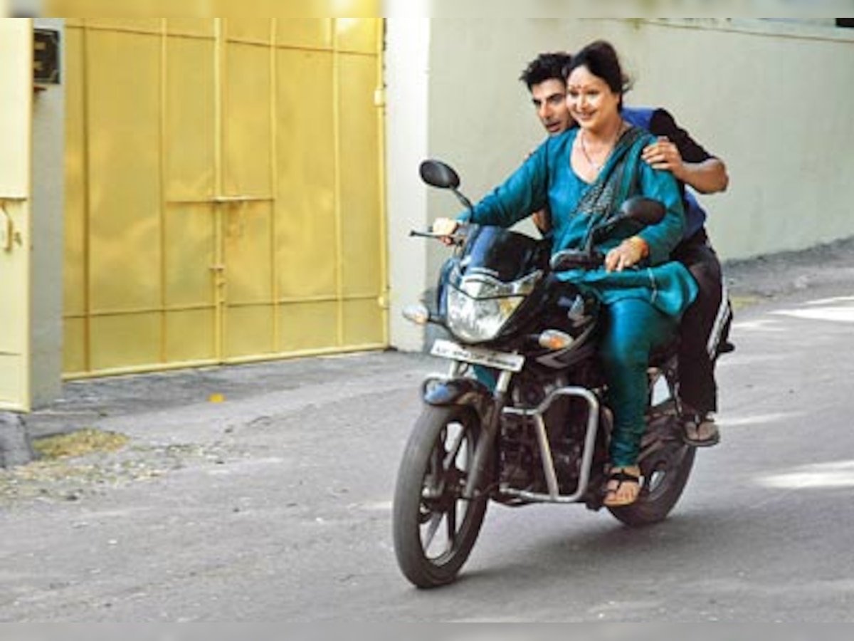 Rati Agnihotri rides a bike again