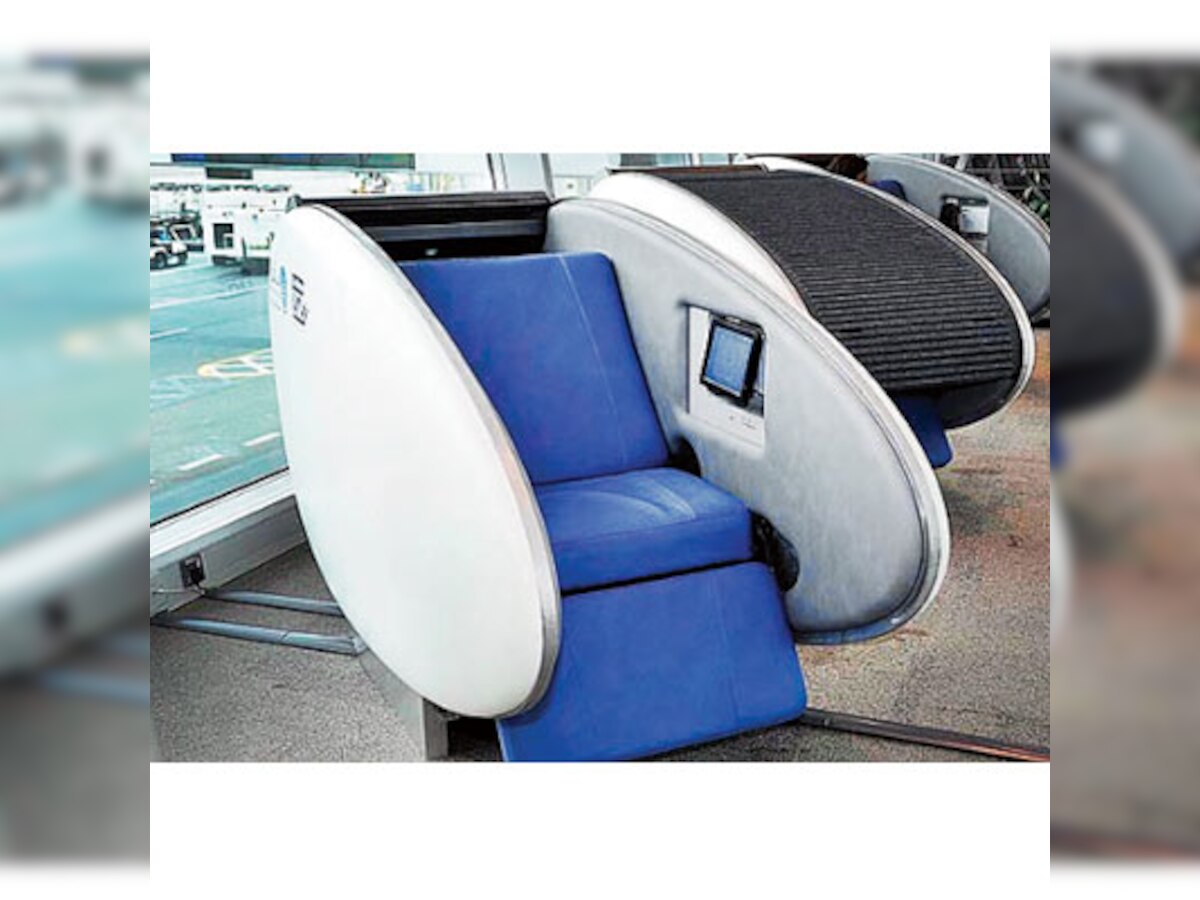 GoSleep pods for travellers at Abu Dhabi Airport