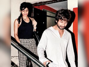 Shahid Kapoor snapped with a female friend at the show of 'Man of Steel'