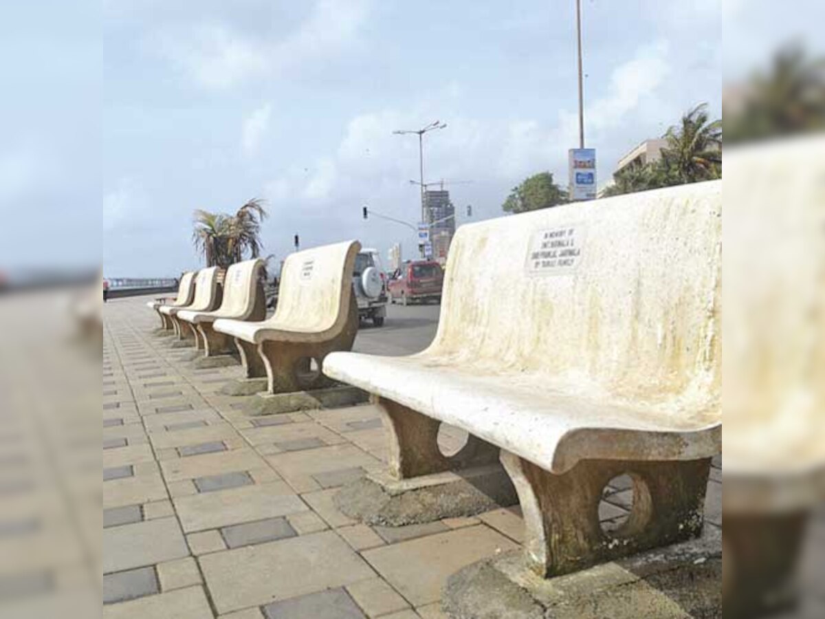 Do these benches really spoil the beauty of the Worli sea face promenade?