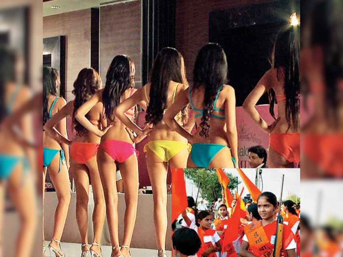 Women of two Indias: Miss India pageant contestants, Hindu fundamentalist group members