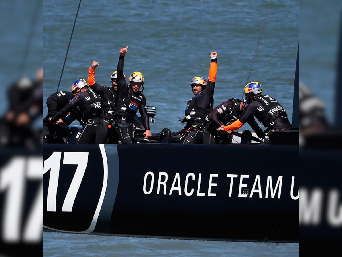 US boat pulls even in historic America's Cup comeback