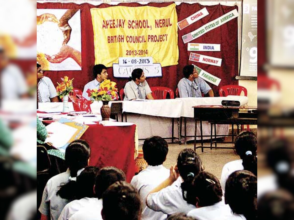 Apeejay students discuss economy as part of British Council project