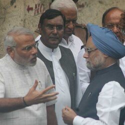 Live: Narendra Modi slams Nehru, Manmohan Singh hits back with jibe at Modi