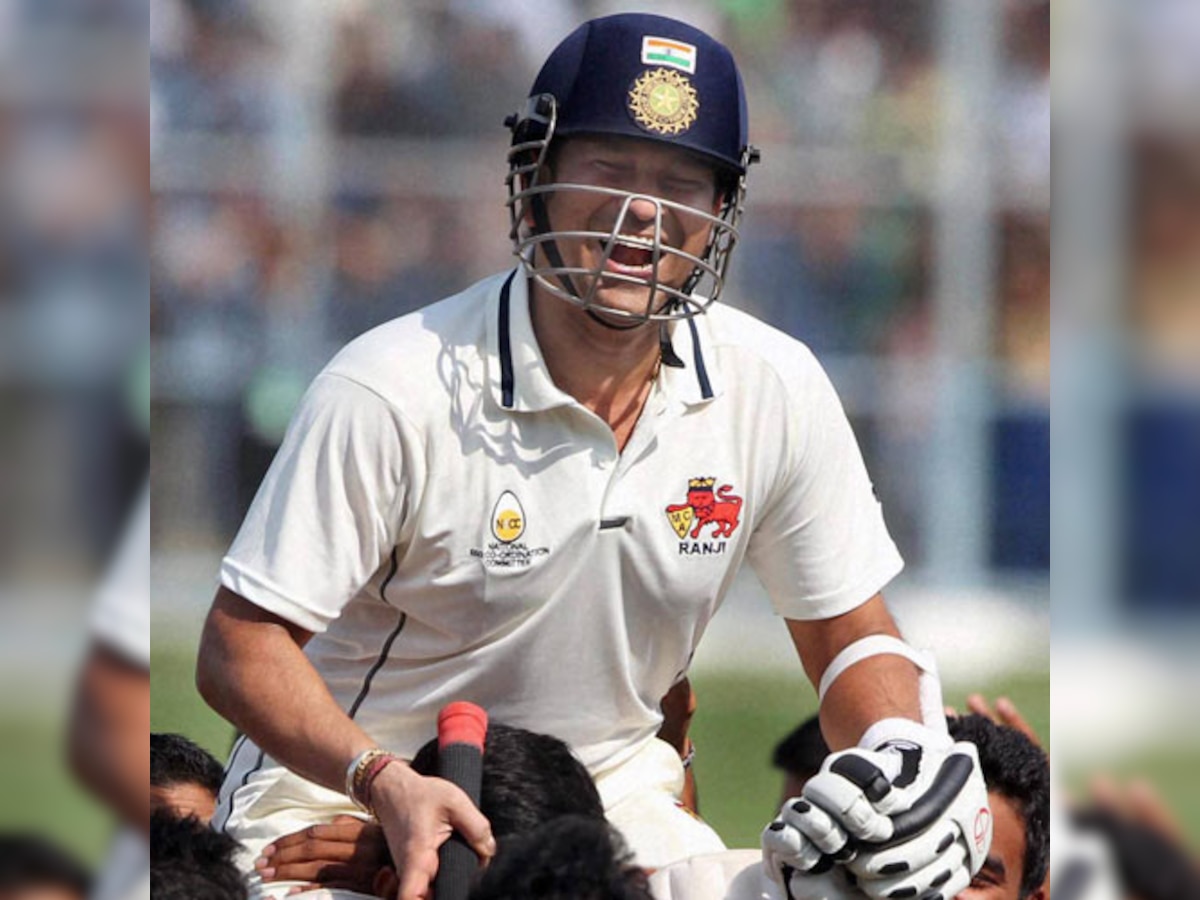 Sachin Tendulkar turns savior in his farewell Ranji Trophy game as he leads Mumbai to win