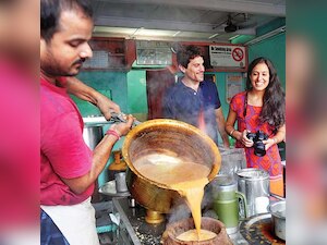 India in a chai cup for documentary makers Resham Gellatly and Zach Marks