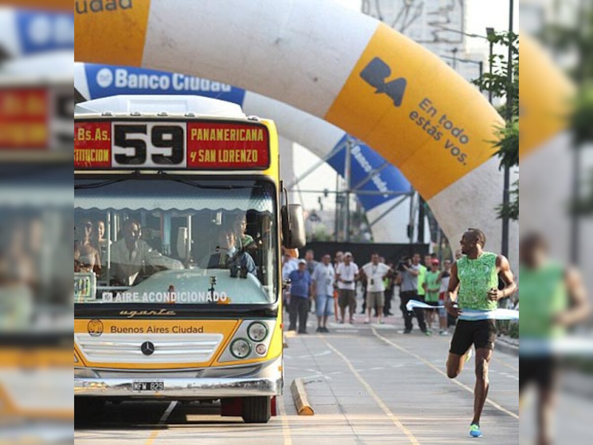 Usain Bolt proves he is 'Fastest man on Earth' by beating Buenos Aires bus in 80 metre race