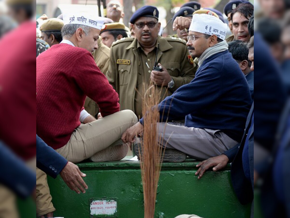 Congress, BJP slam Delhi Chief Minister Arvind Kejriwal's dharna, call it anarchic, drama