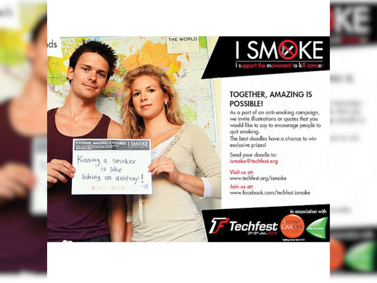 IIT-B Techfest's anti-smoking message flies into Limca Book of Records