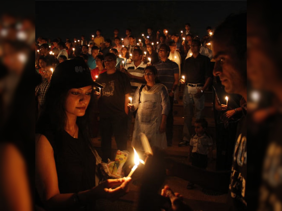 Glimpses of a Take Back the Night campaign in Delhi