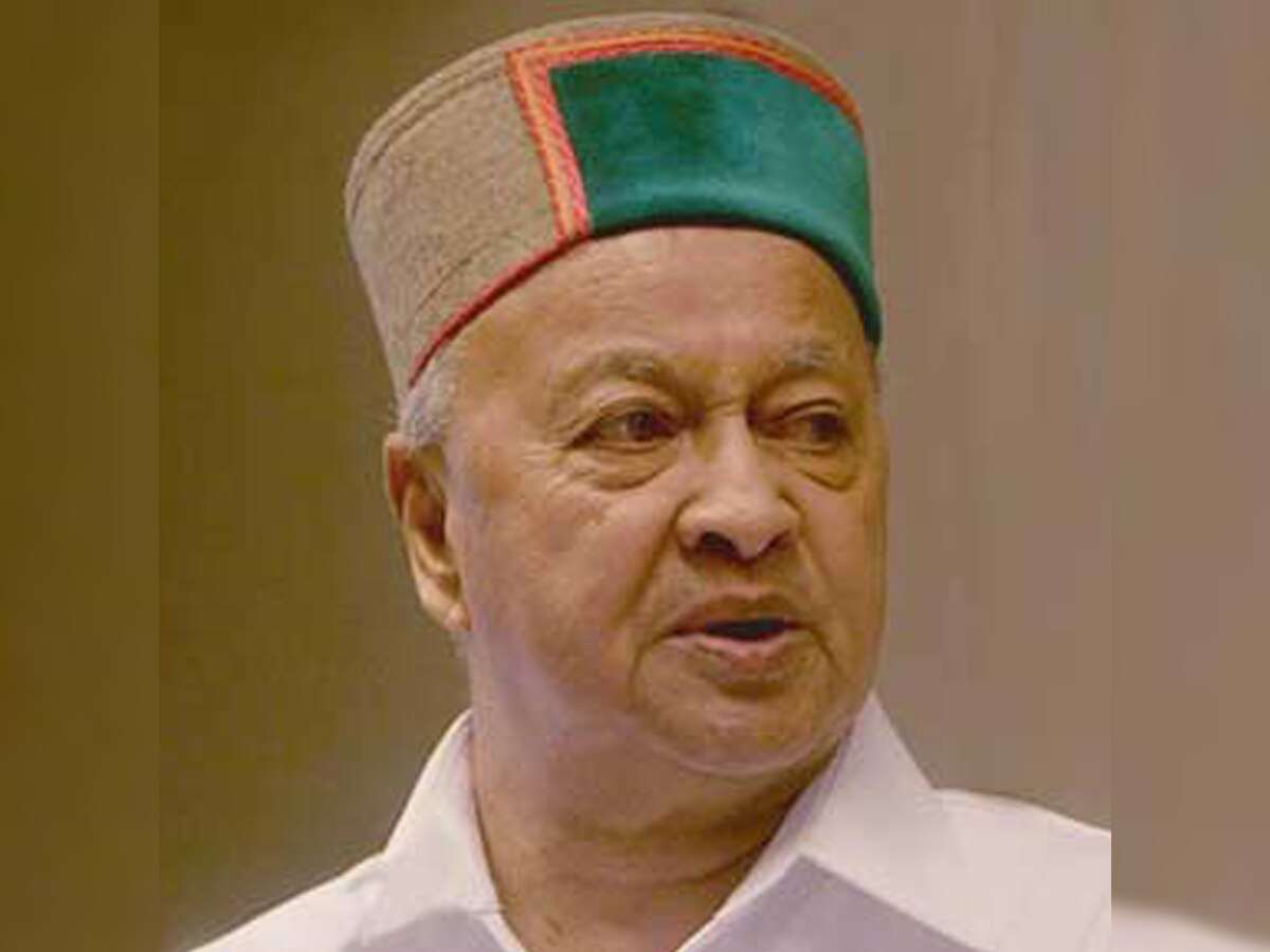 Himachal Pradesh Chief Minister Virbhadra Singh dares BJP leader Prem Kumar Dhumal to go to Lokayukta with corruption charges