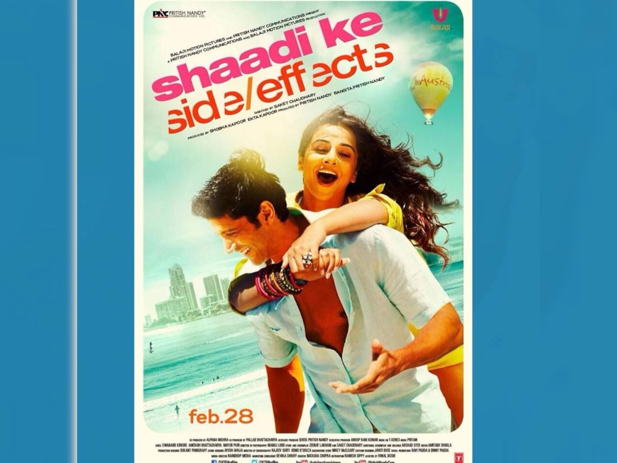 Movie Poster revealed: Vidya Balan and Farhan Akhtar starrer 'Shaadi Ke Side Effects' looks promising