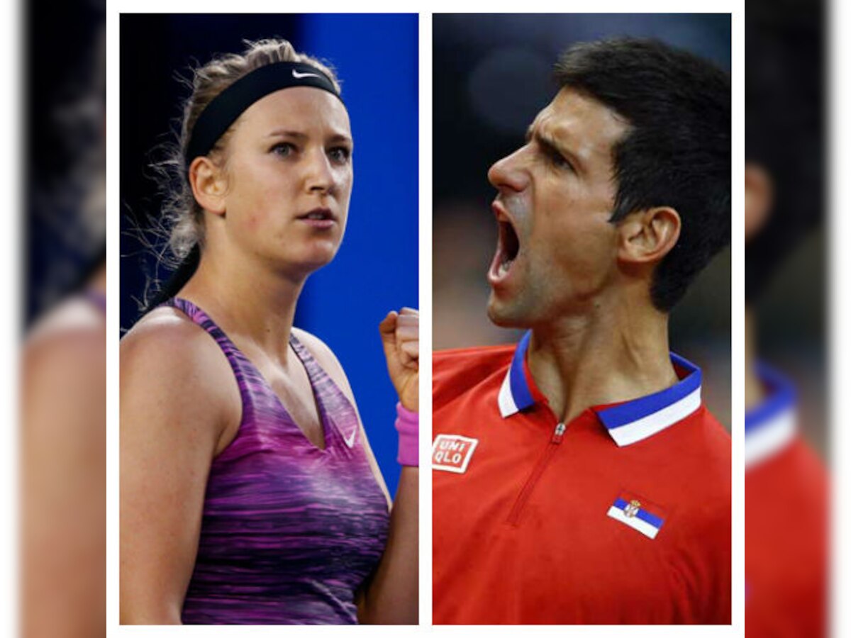 Australian Open defending champs Victoria Azarenka-Novak Djokovic blown away