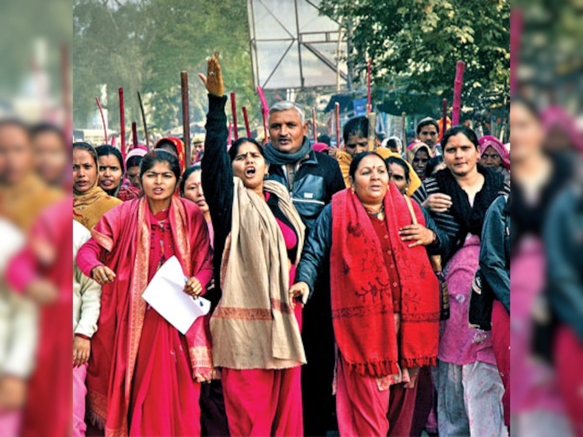 Justice in pink sari