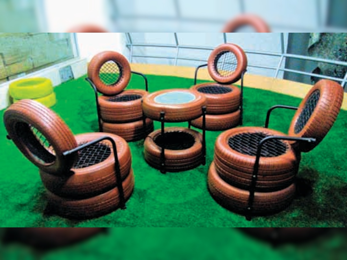 Furniture from upcycled materials, Pune offices going green!