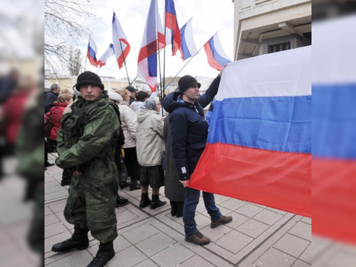 Serbian paramilitaries join pro-Russian forces in Ukraine's Crimea