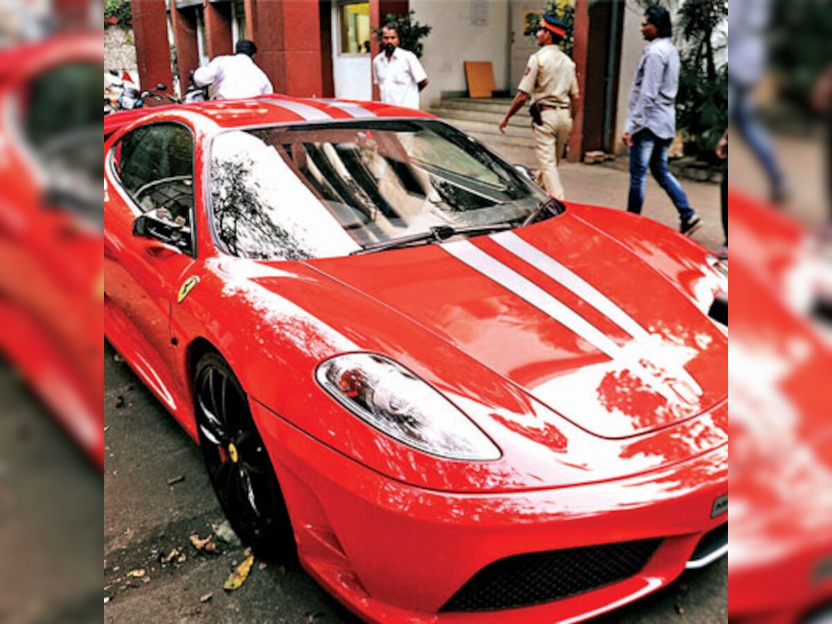 Same Ferrari caught again for over speeding at Worli