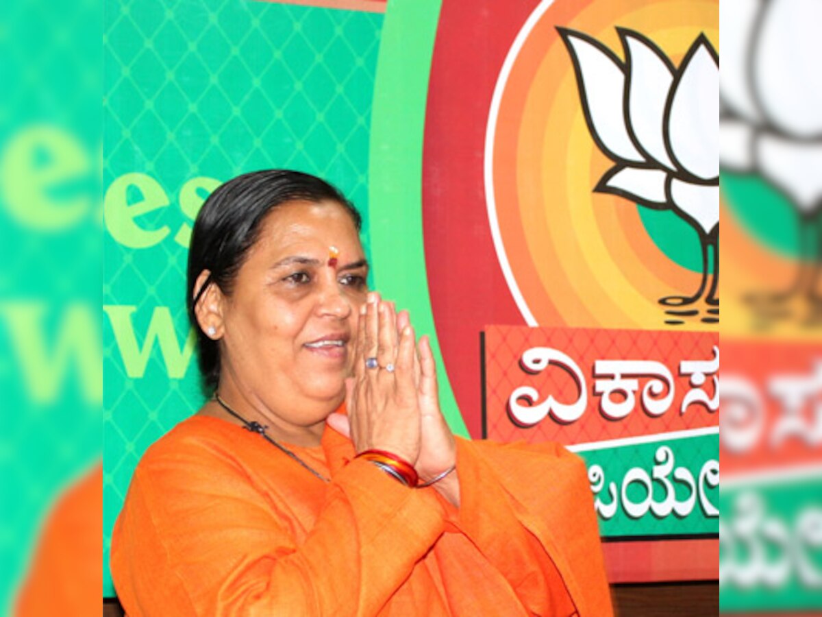 Uma Bharti faces cases of rioting, causing enmity between groups
