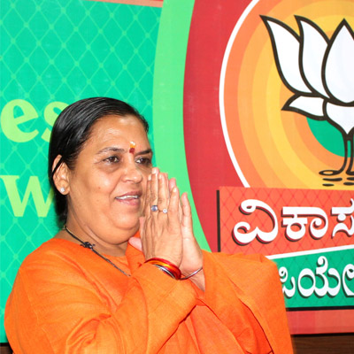 Uma Bharti faces cases of rioting, causing enmity between groups