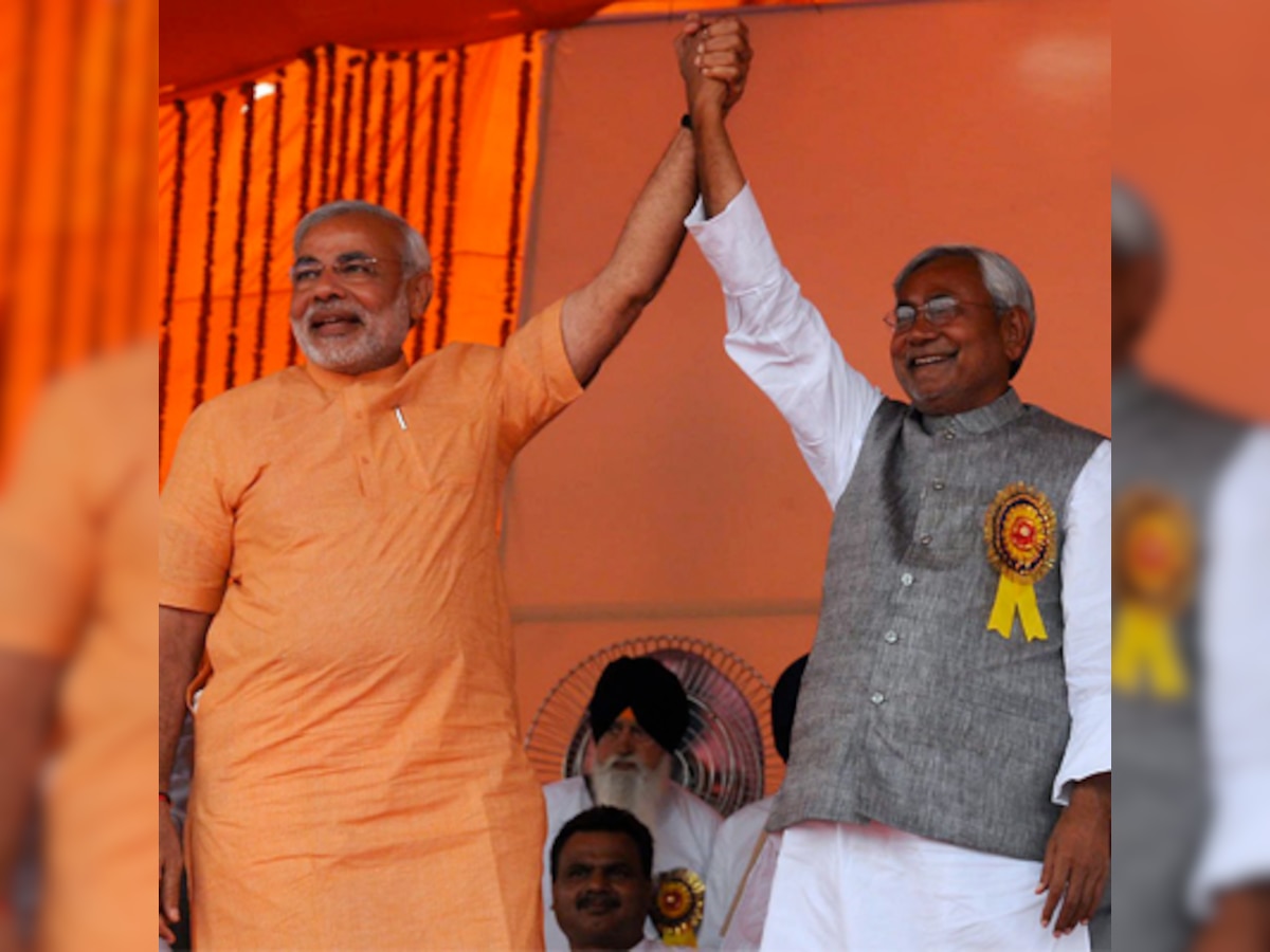 Nitish Kumar congratulates Narendra Modi