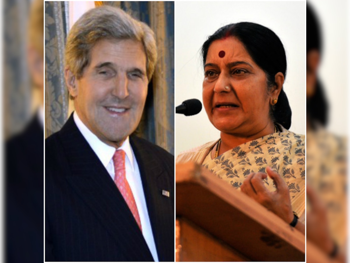 US Secretary of State John Kerry calls Sushma Swaraj, discusses Indo-US ties