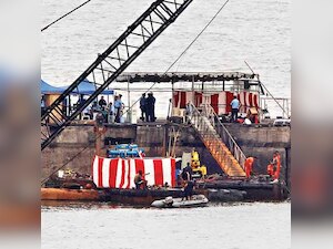 INS Sindhurakshak raised out of water