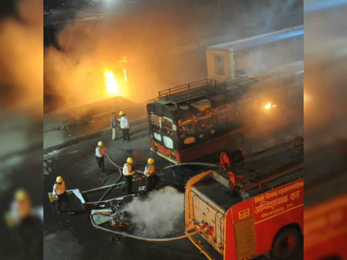 Pune is doing a Kolkata…burning buses for anything and everything
