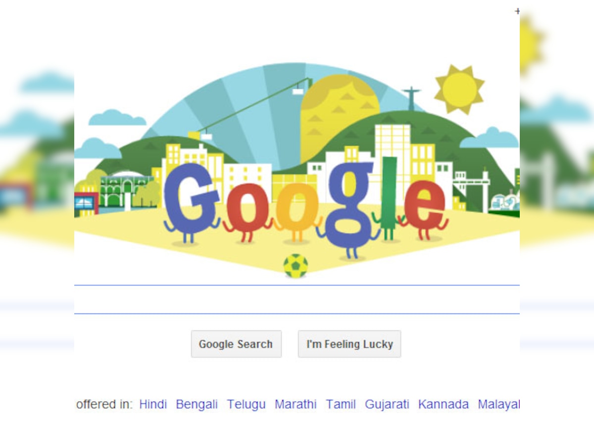 Google doodle celebrates start of FIFA World Cup 2014