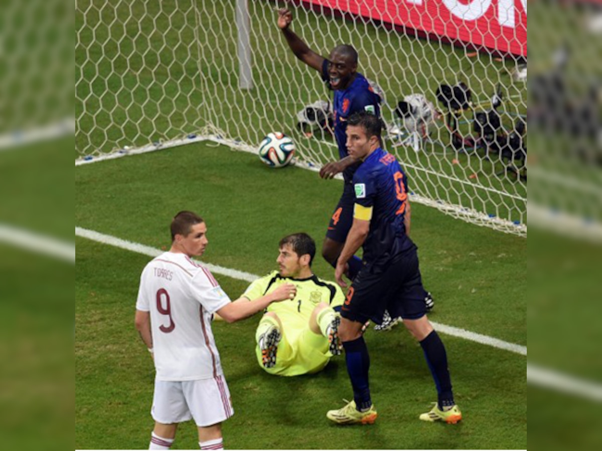 FIFA World Cup: Holland humiliate defending champions Spain with a 5-1 win